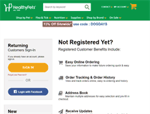 Tablet Screenshot of myaccount.healthypets.com